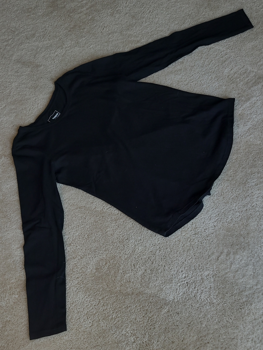 Sonoma Black Long Sleeve Crewneck Top
